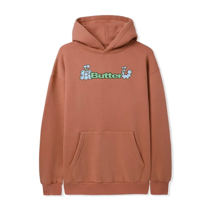Fleece Men Butter Goods Bugs Logo Pullover Hood Oak