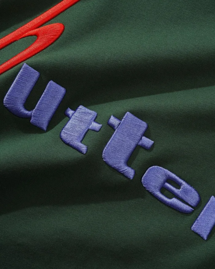 Fleece Men Butter Goods Device Crewneck Dark Green Fleece Men Butter Goods Device Crewneck Dark Green