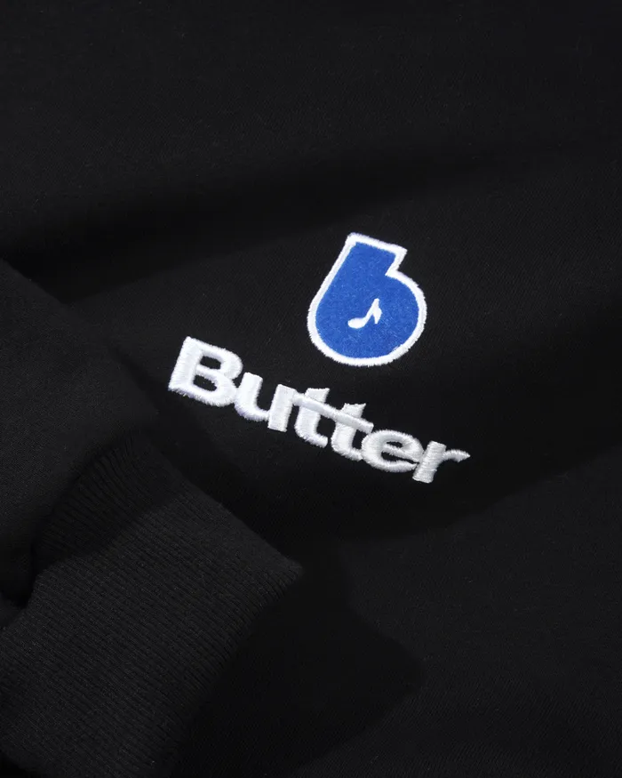 Fleece Men Butter Goods Finest Logo Pullover Hood Black Fleece Men Butter Goods Finest Logo Pullover Hood Black