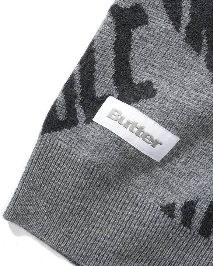 Fleece Men Butter Goods Indestructible Knitted Vest Heather Grey Fleece Men Butter Goods Indestructible Knitted Vest Heather Grey
