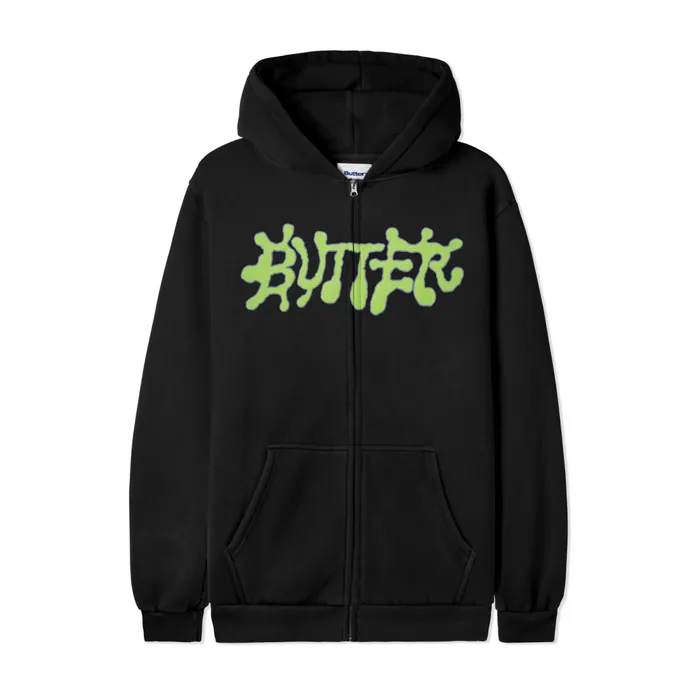 Fleece Men Butter Goods Ink ZipThru Hood Black
