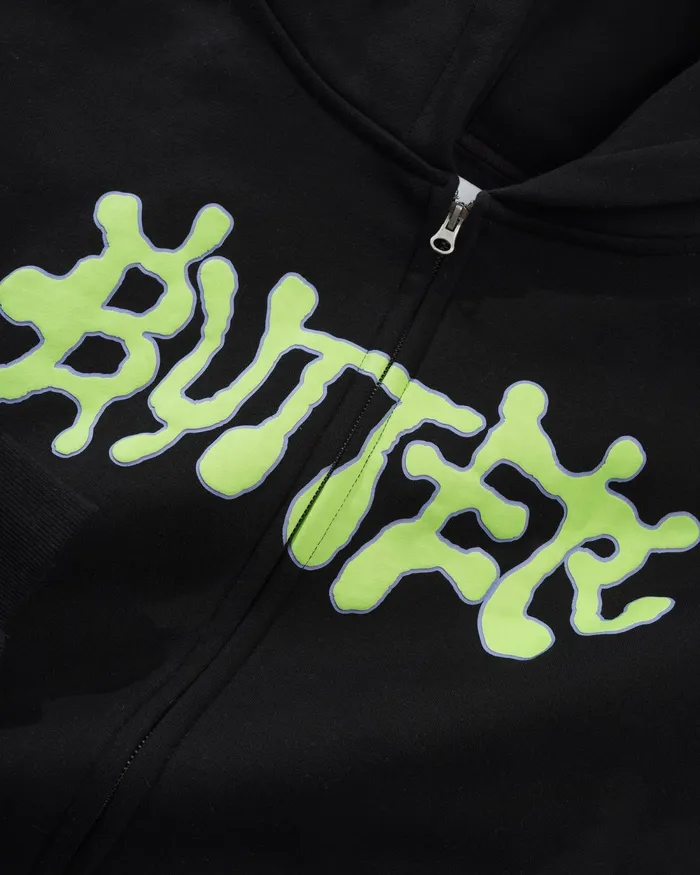 Fleece Men Butter Goods Ink ZipThru Hood Black Fleece Men Butter Goods Ink ZipThru Hood Black