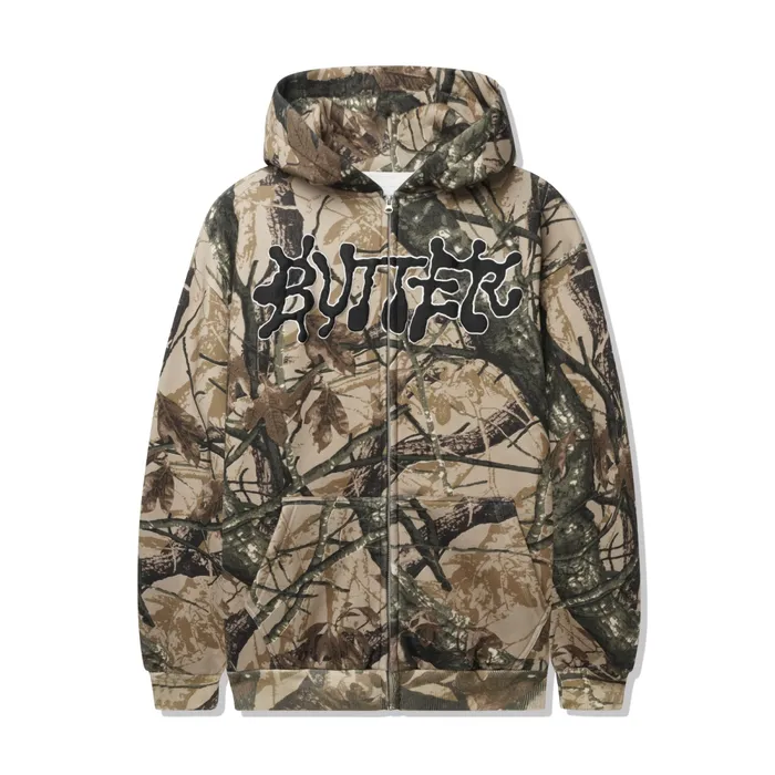 Fleece Men Butter Goods Ink ZipThru Hood Camo
