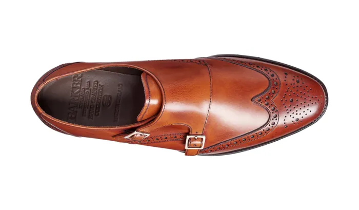 Fleet 8211 Antique Rosewood Calf Mens Barker Shoes Brogues
