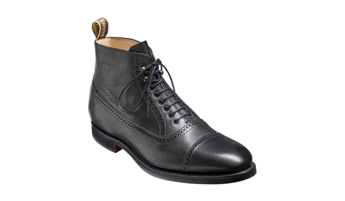 Foley 8211 Black Soft Grain Mens Barker Shoes Boots