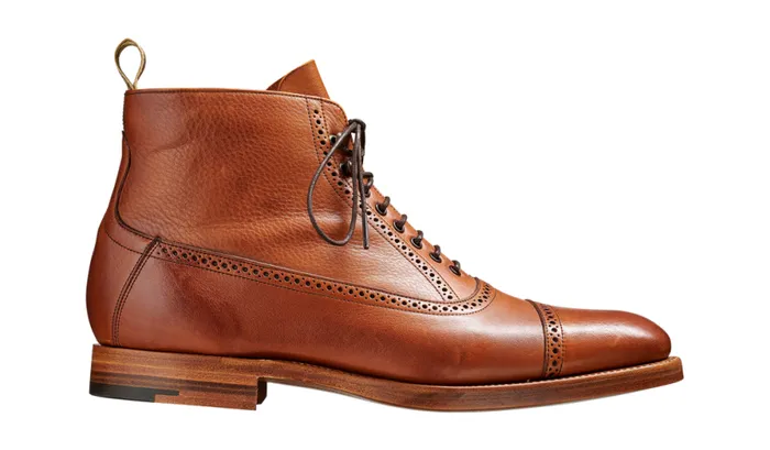 Foley 8211 Tan Soft Grain Mens Barker Shoes Boots