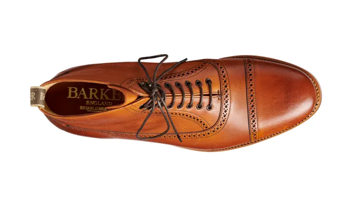 Foley 8211 Tan Soft Grain Mens Barker Shoes Boots