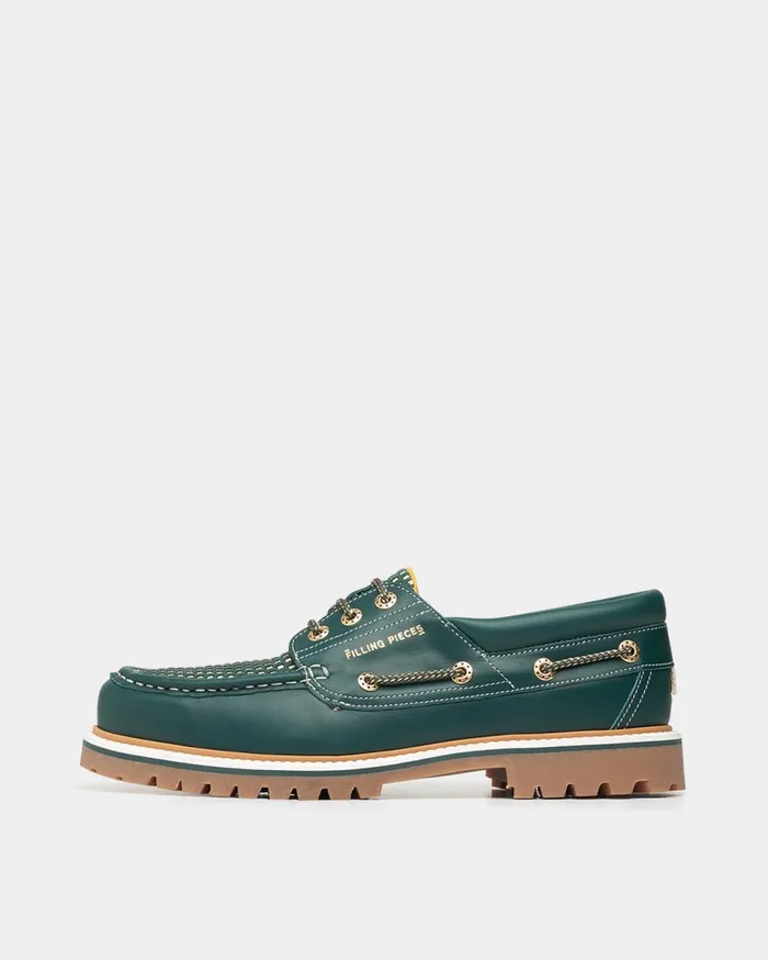 FP Boatshoe Green MenWomen Filling Pieces Loafers and Dress Shoes