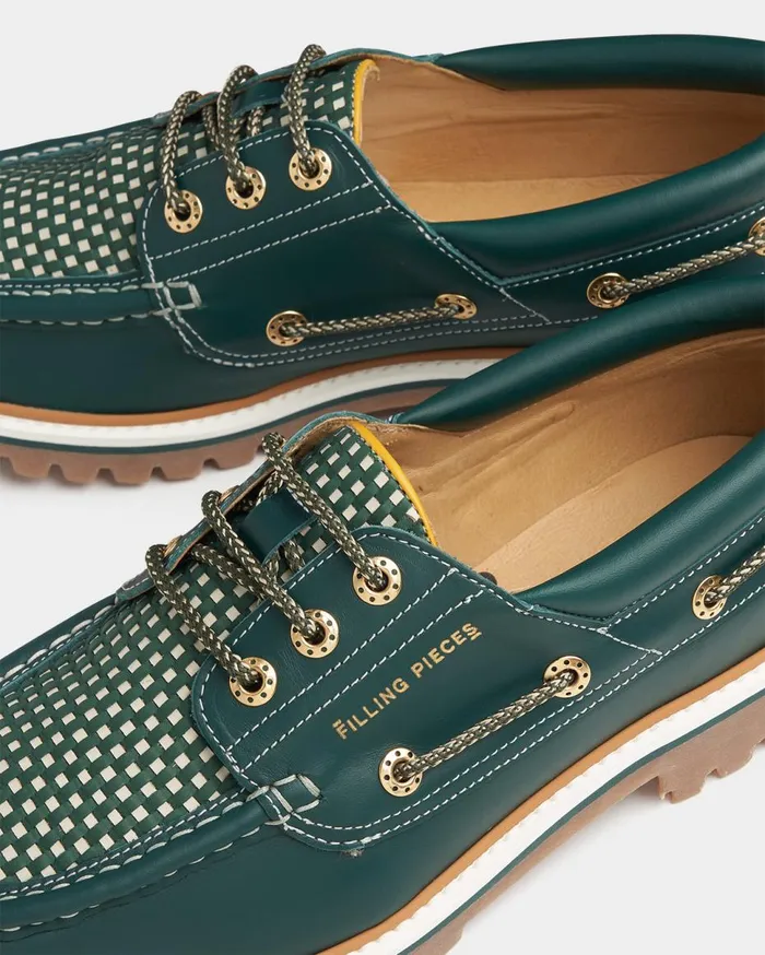 FP Boatshoe Green MenWomen Filling Pieces Loafers and Dress Shoes