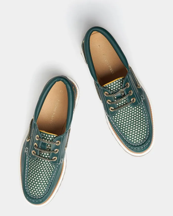 FP Boatshoe Green MenWomen Filling Pieces Loafers and Dress Shoes