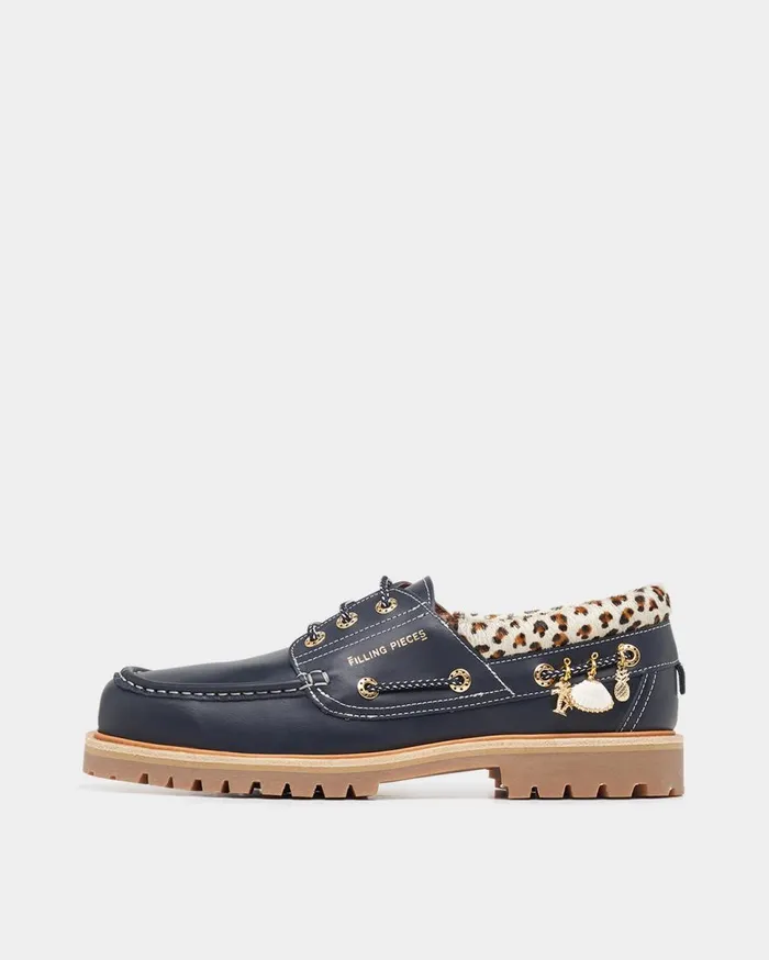 FP Boatshoe Mix Black WomenMen Filling Pieces Loafers and Dress Shoes