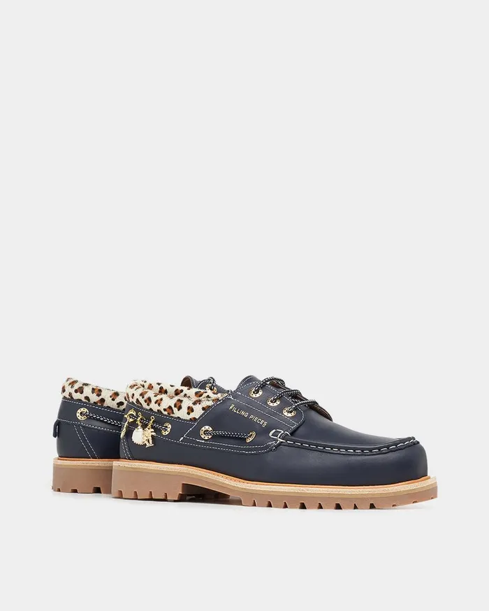 FP Boatshoe Mix Black WomenMen Filling Pieces Loafers and Dress Shoes