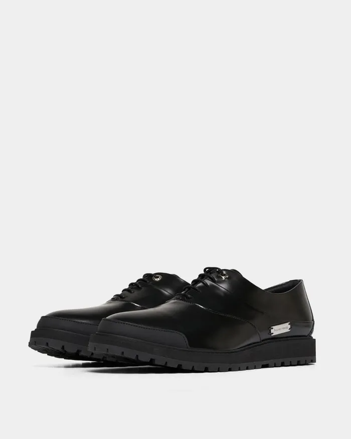 FP Derby All Black MenWomen Filling Pieces Loafers and Dress Shoes