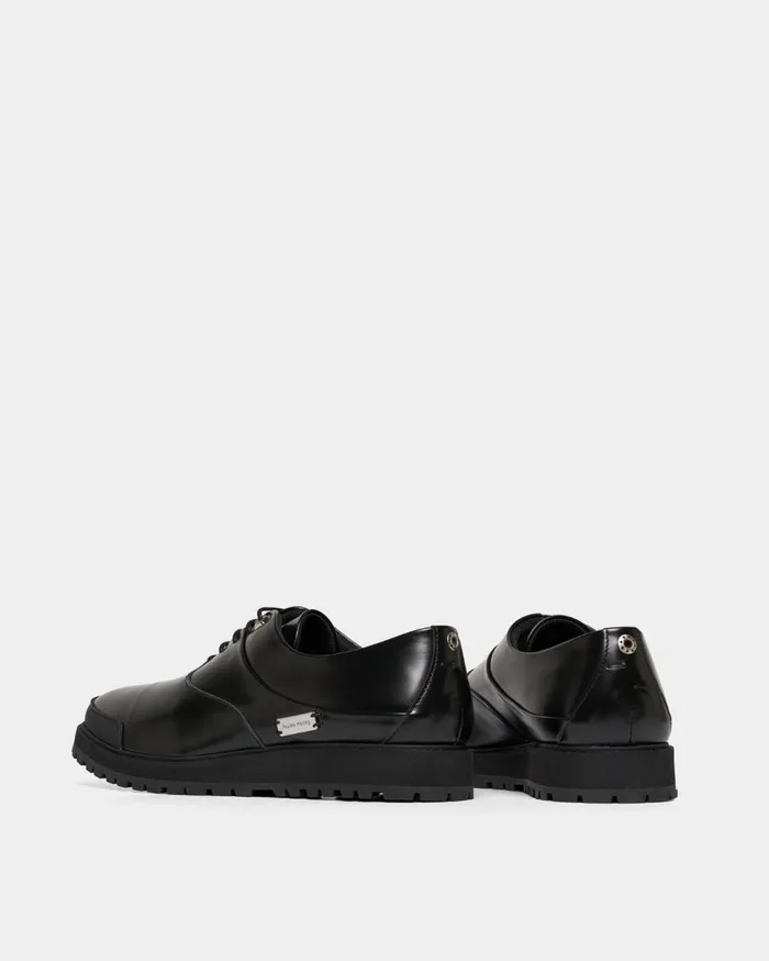 FP Derby All Black MenWomen Filling Pieces Loafers and Dress Shoes
