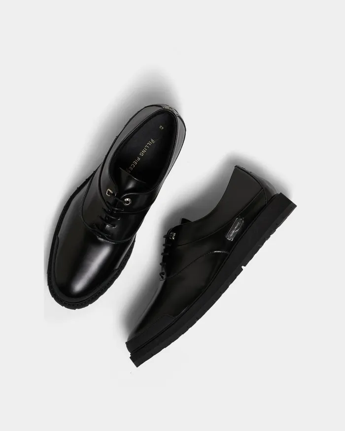 FP Derby All Black MenWomen Filling Pieces Loafers and Dress Shoes