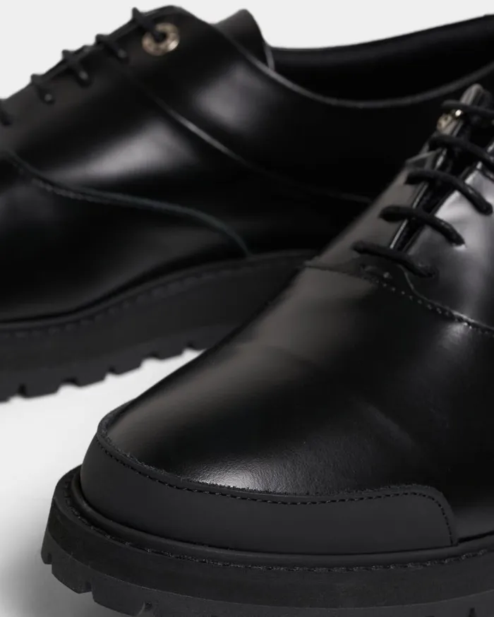 FP Derby All Black MenWomen Filling Pieces Loafers and Dress Shoes