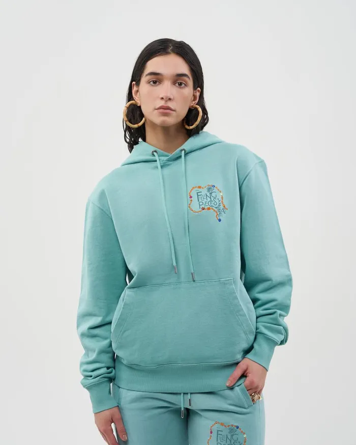 FP Studio Hoodie FP Beads Aqua Blue WomenMen Filling Pieces Hoodies and Sweatshirts