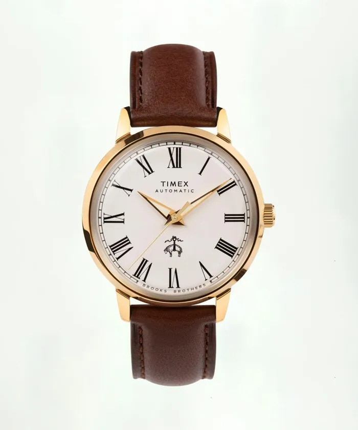 Fragrance andamp Gifts Men Brooks Brothers Brooks Brothers X Timex Marlin Automatic GoldTone Goldtone