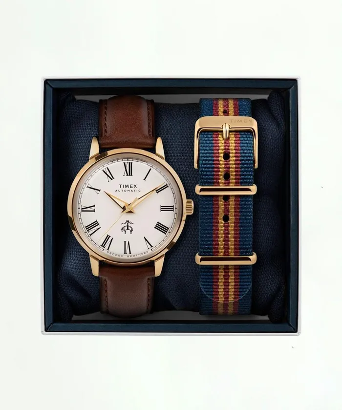 Fragrance andamp Gifts Men Brooks Brothers Brooks Brothers X Timex Marlin Automatic GoldTone Goldtone