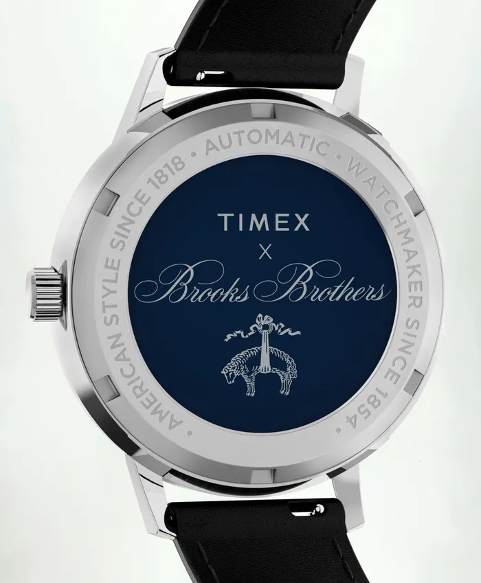 Fragrance andamp Gifts Men Brooks Brothers Brooks Brothers X Timex Marlin Automatic SilverTone Silvertone