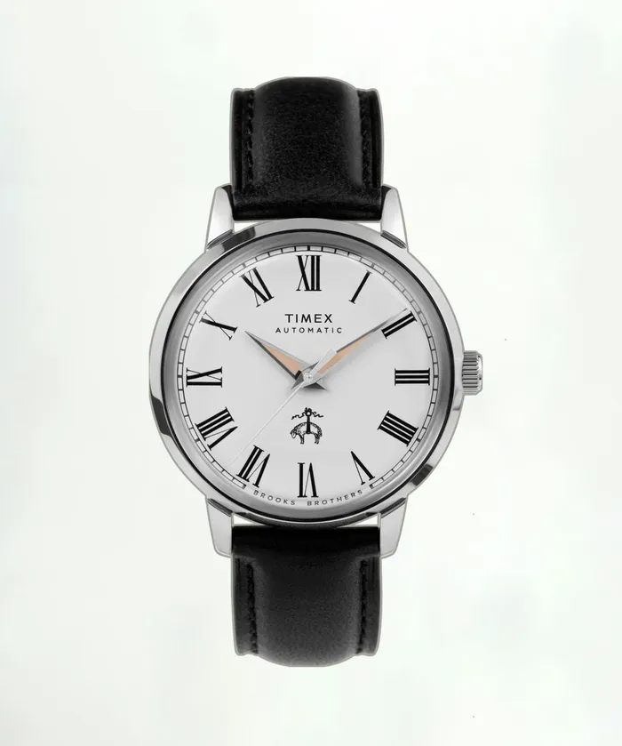 Fragrance andamp Gifts Men Brooks Brothers Brooks Brothers X Timex Marlin Automatic SilverTone Silvertone