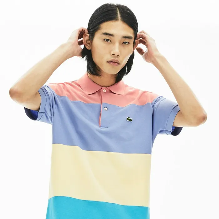 Fresh And Light Cotton Piqu Classic Fit Polo Shirt TurquoiseYellowPurplePink Mens Lacoste Polos Near Me
