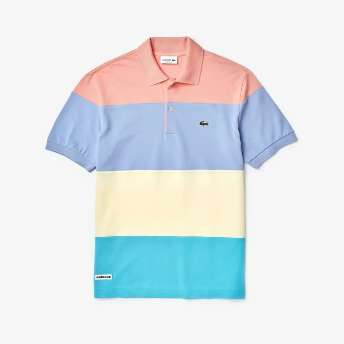 Fresh And Light Cotton Piqu Classic Fit Polo Shirt TurquoiseYellowPurplePink Mens Lacoste Polos Near Me