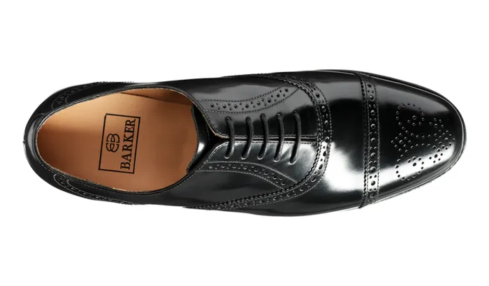 Gatwick 8211 Black HiShine Mens Barker Shoes Brogues