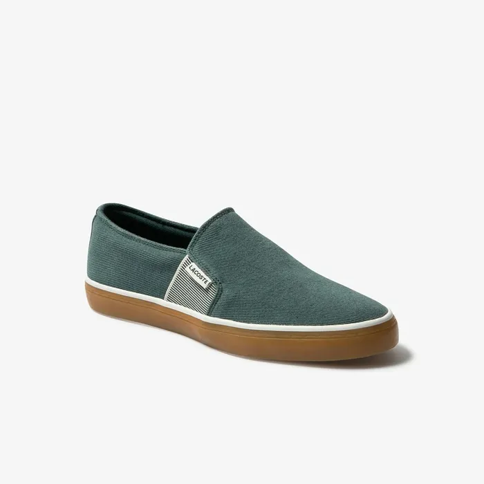 Gazon Canvas Slipons Dk GrnGum Womens Lacoste Sneakers Casaul