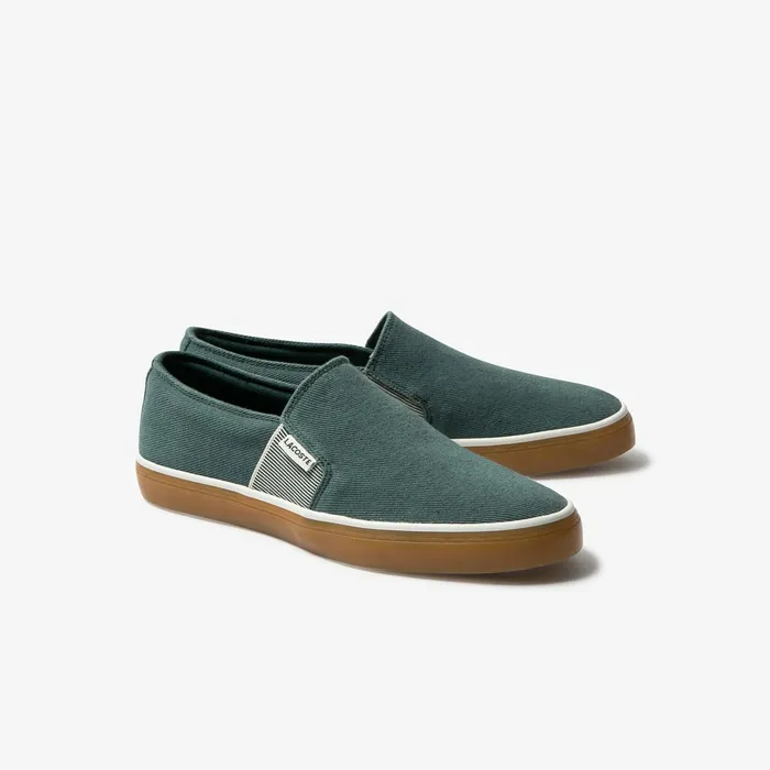 Gazon Canvas Slipons Dk GrnGum Womens Lacoste Sneakers Casaul