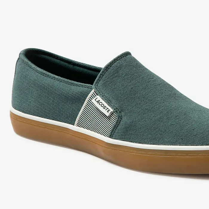 Gazon Canvas Slipons Dk GrnGum Womens Lacoste Sneakers Casaul