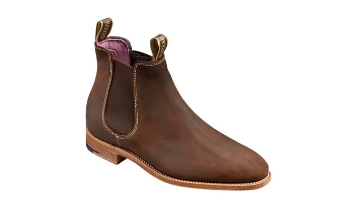 Gina 8211 Mid Brown Waxy Suede Womens Barker Shoes Boots