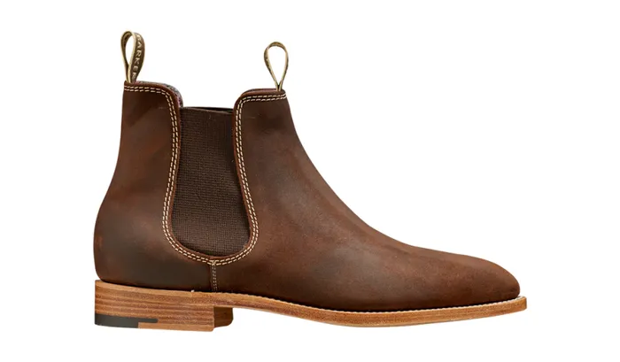 Gina 8211 Mid Brown Waxy Suede Womens Barker Shoes Boots