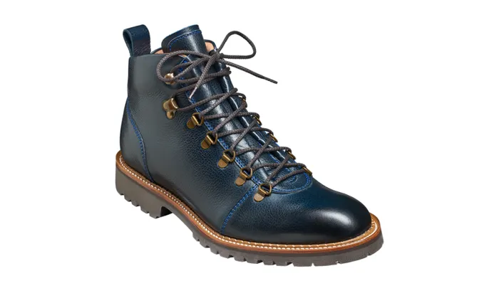 Glencoe 8211 Navy Grain Mens Barker Shoes Boots