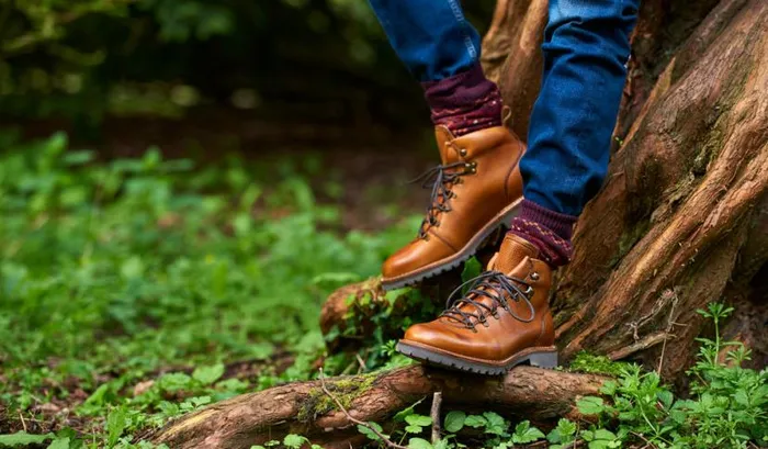 Glencoe 8211 Navy Grain Mens Barker Shoes Boots