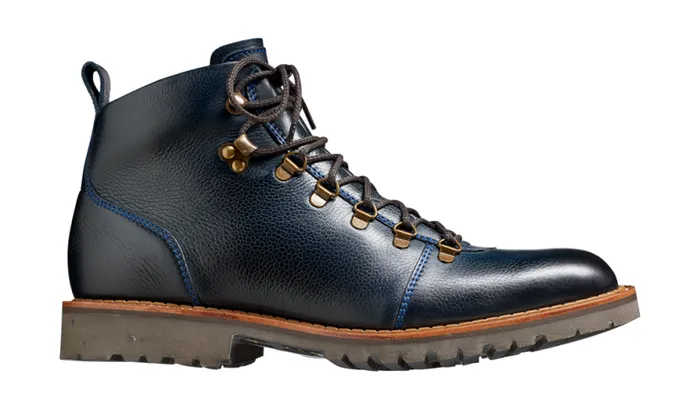Glencoe 8211 Navy Grain Mens Barker Shoes Boots