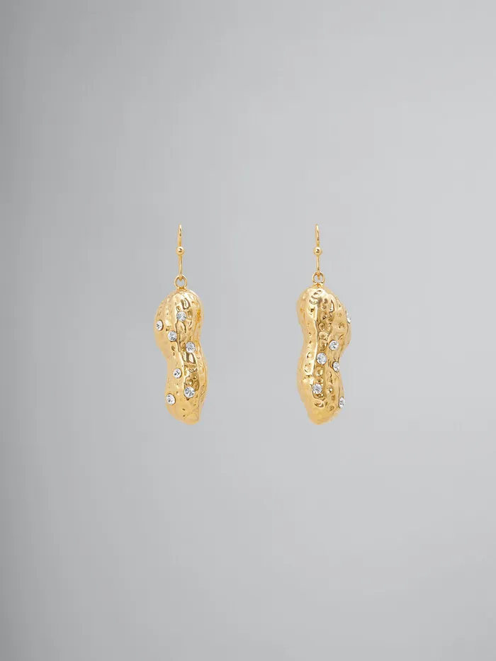 Gold Peanut Drop Earrings Women Marni Earrings