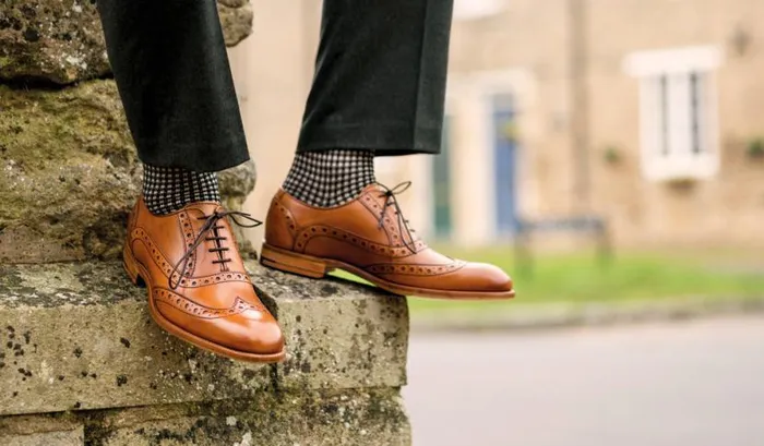 Grant 8211 Cedar Calf Mens Barker Shoes Brogues