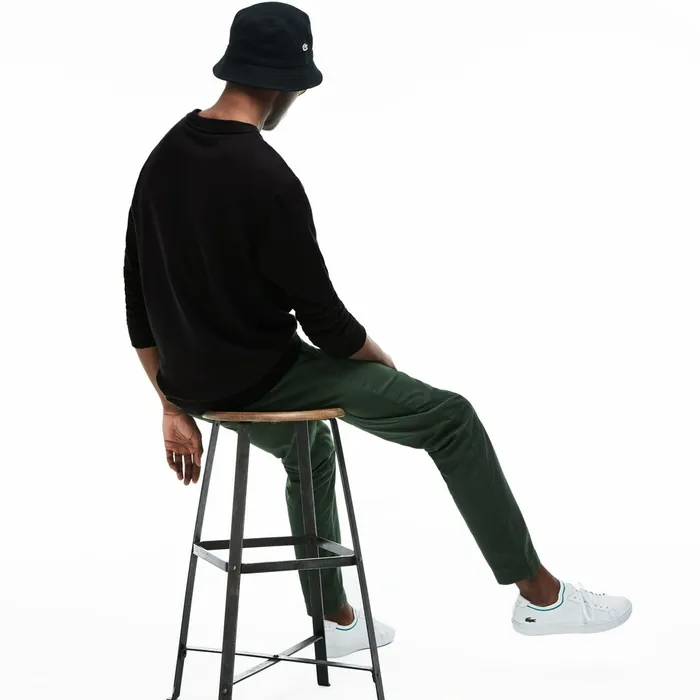 Graphic Croc Sweatshirt Black Mens Lacoste Sweatshirts Popular
