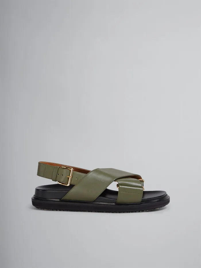 Green Leather Fussbett Women Marni Fussbett