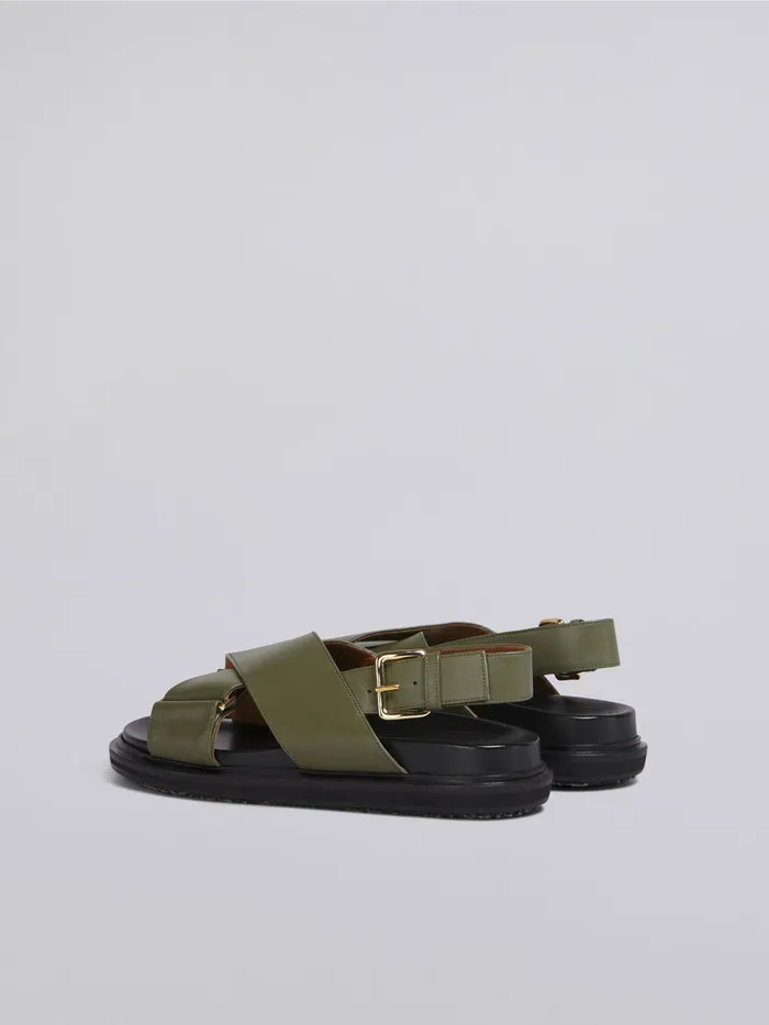 Green Leather Fussbett Women Marni Fussbett