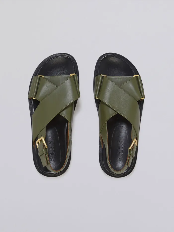 Green Leather Fussbett Women Marni Fussbett