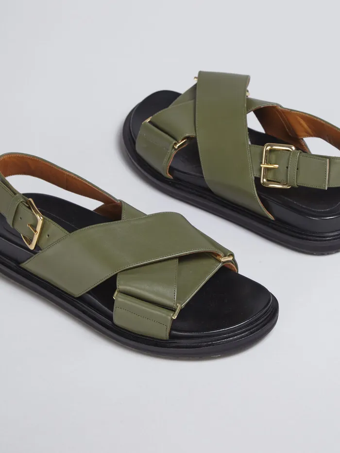 Green Leather Fussbett Women Marni Fussbett
