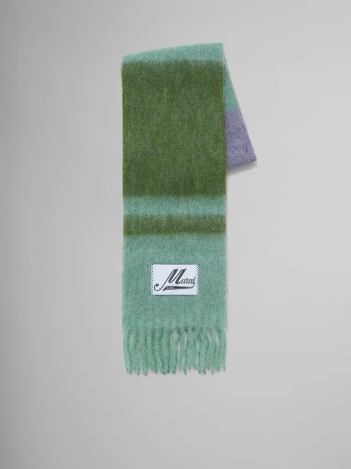 Green Striped Alpacamohair Scarf Women Marni Scarves