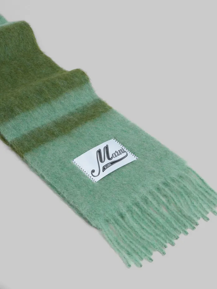 Green Striped Alpacamohair Scarf Women Marni Scarves