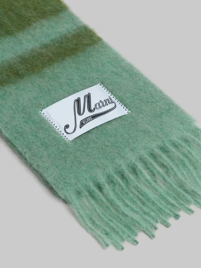 Green Striped Alpacamohair Scarf Women Marni Scarves