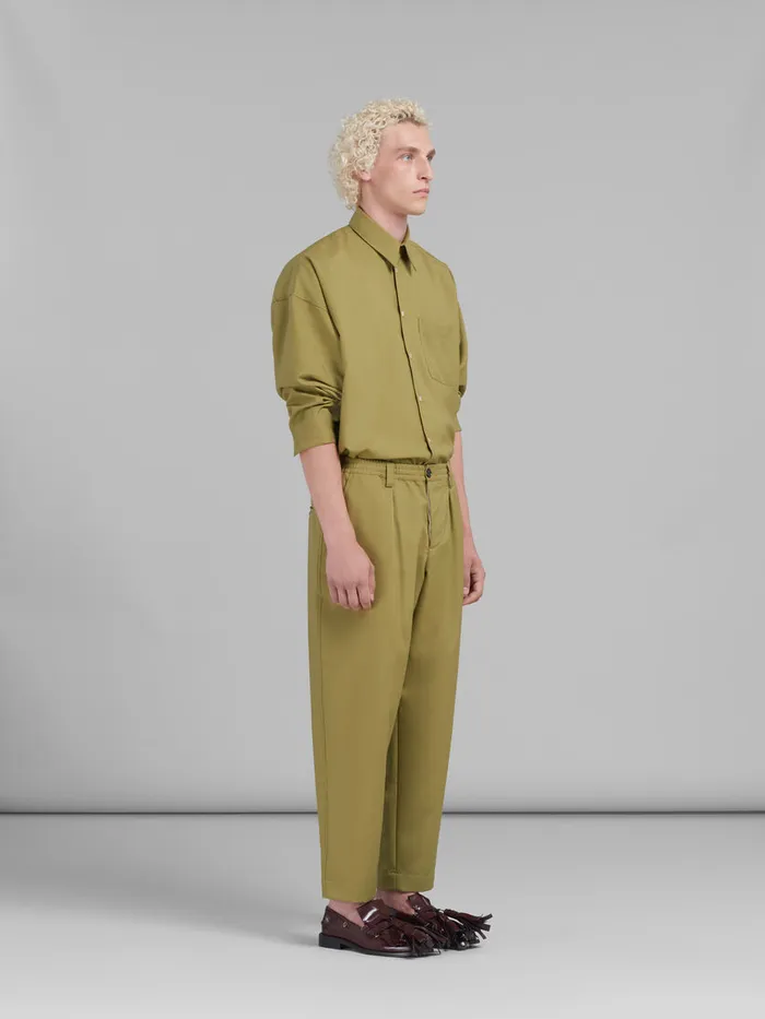 Green Tropical Wool Longsleeved Shirt Men Marni Matching Sets