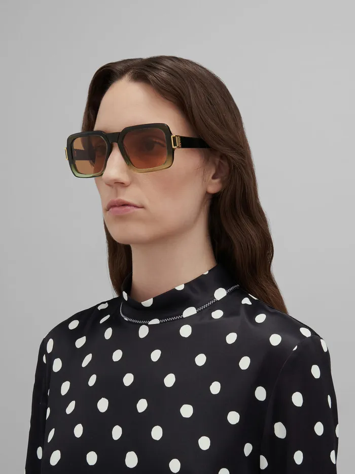 Green Zamalek Sunglasses WomenMen Marni Sunglasses