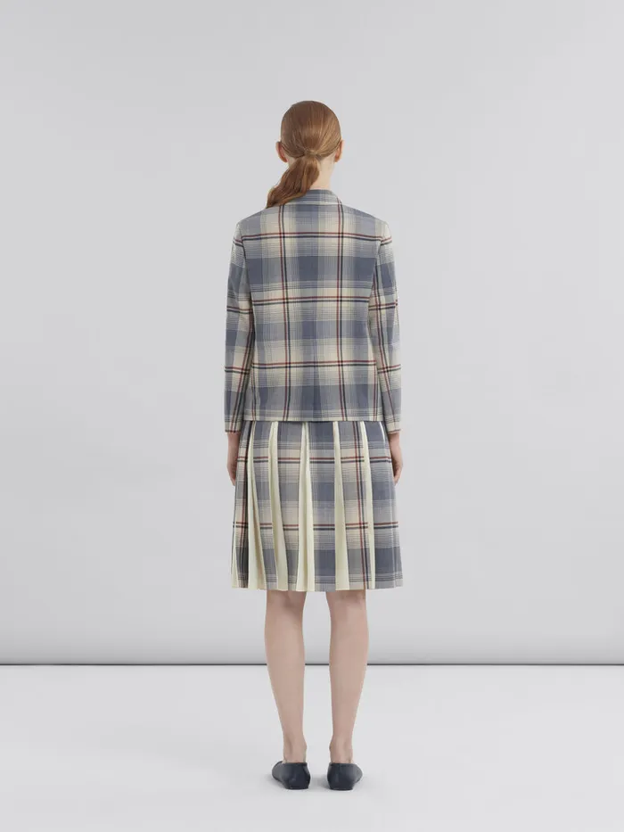 Grey Checked Wool Jacket With Marni Mending Women Marni Matching Sets