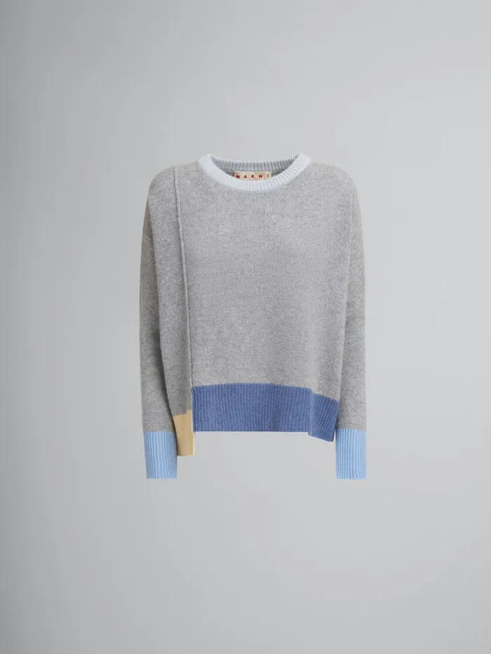 Grey Colourblock Cashmere Jumper Women Marni Knitwear